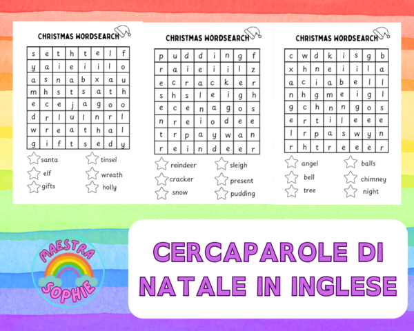 CERCAPAROLE DI NATALE IN INGLESE