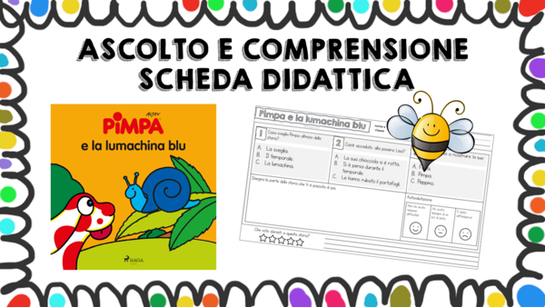 Pimpa e la lumachina blu - scheda didattica comprensione