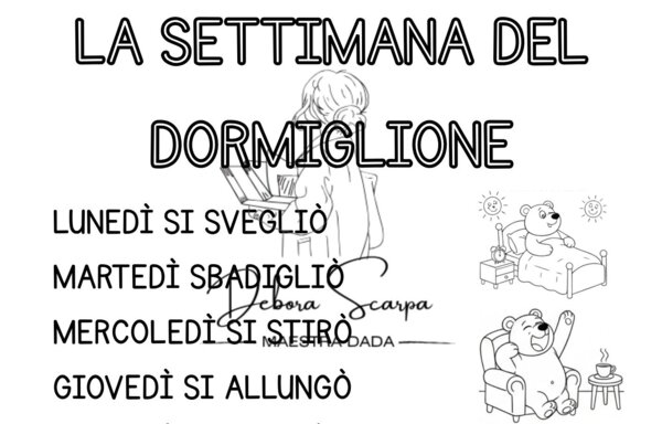 FILSTROCCA LA SETTIMANA DEL DORMIGLIONE G. RODARI