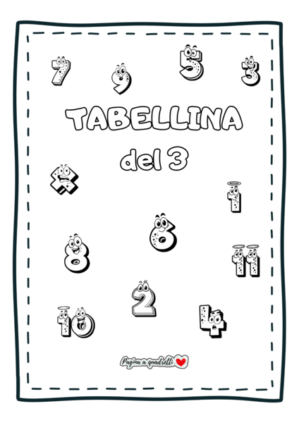 Tabellina del 3. Il mio quaderno delle tabelline