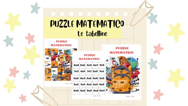 Puzzle matematico delle tabelline