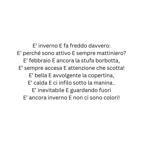 E’ inverno E fa freddo davvero