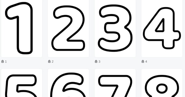 Poster dei numeri da 1 a 20