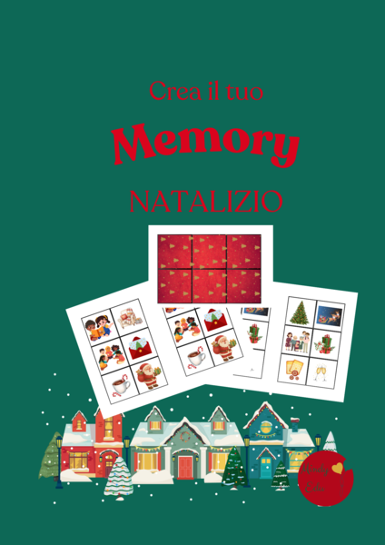 Memory di Natale a colori da ritagliare
