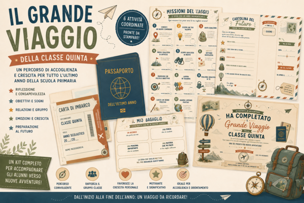 Il Grande Viaggio della Classe Quinta | Kit Accoglienza e Percorso Annuale per l’Ultimo Anno della Scuola Primaria