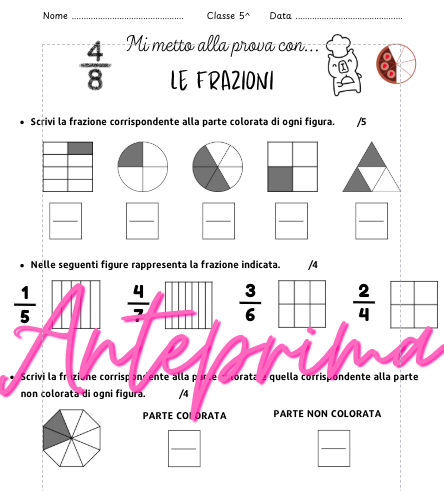 Verifica sulla frazioni