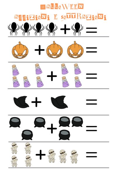 Addizioni e sottrazioni di Halloween