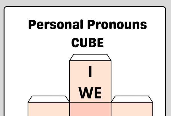 Personal Pronouns Cube