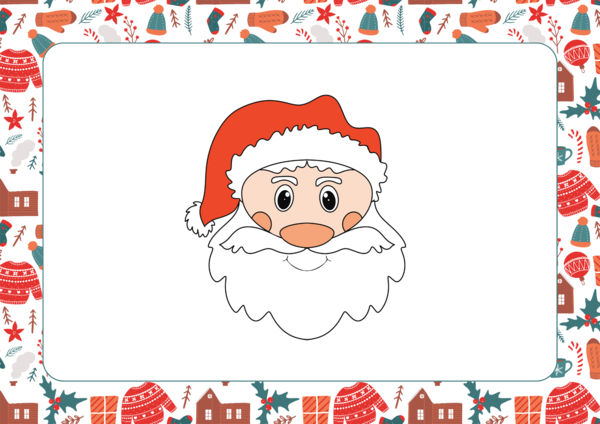 Bigliettodi natale a forma di babbo natale