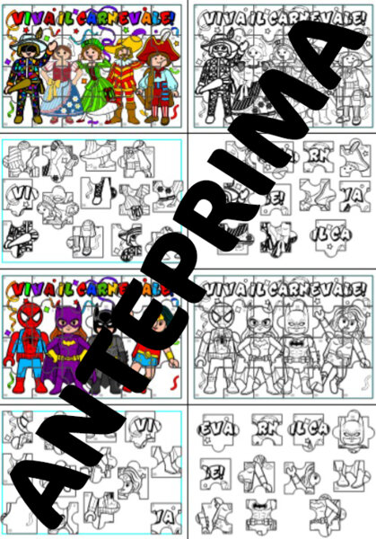 PUZZLE VIVA IL CARNEVALE DALLA CLASSE TERZA SCUOLA PRIMARIA