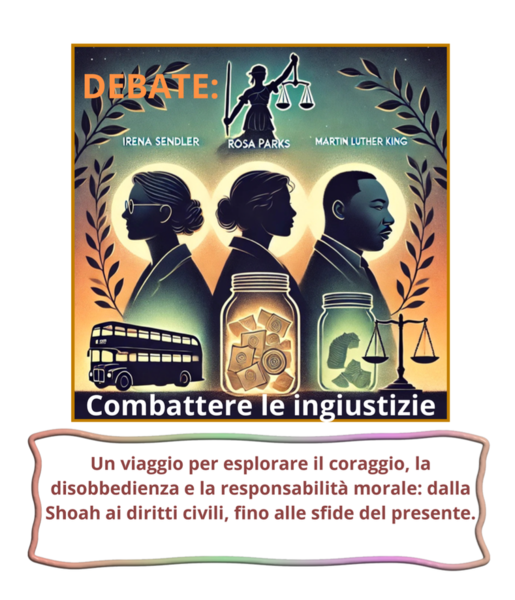 Debate: combattere le ingiustizie-Oltre le leggi: storie di coraggio, giustizia e responsabilità-classe IV/ V e secondaria di I grado