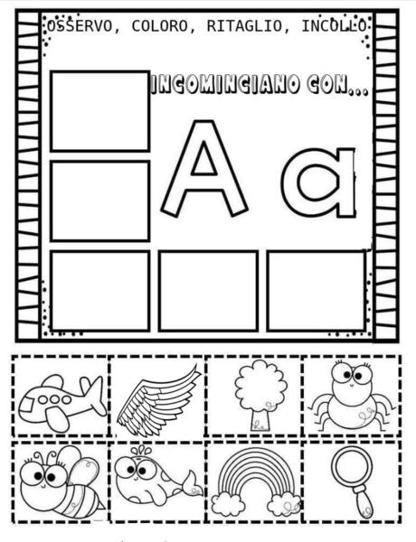 Vocale A is for...attività creativa