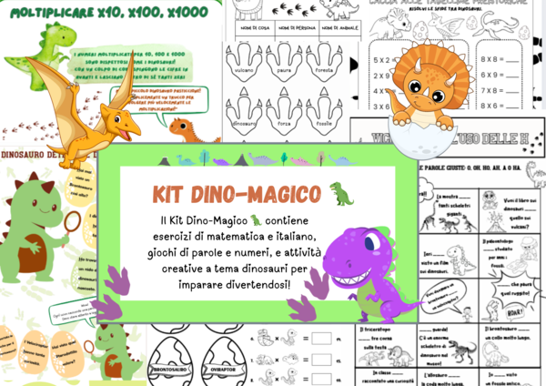 Il Kit Dino-Magico 🦖 ITALIANO E MATEMATICA TERZA