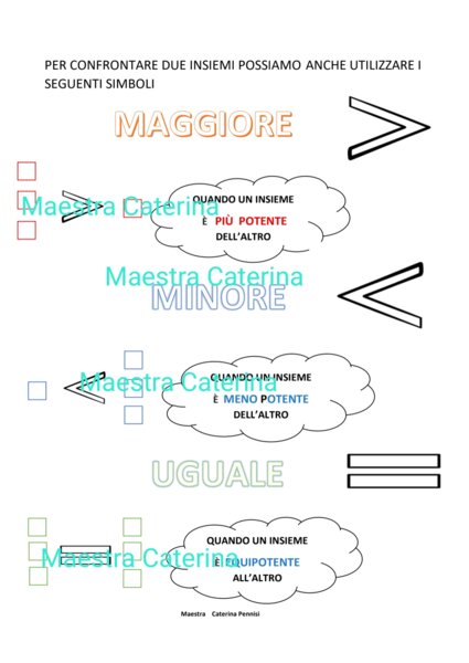 Scheda didattica maggiore-minore-uguale