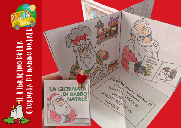 LA GIORNATA DI BABBO NATALE: LIBRICINO PIEGHEVOLE-DECORAZIONE ROTANTE