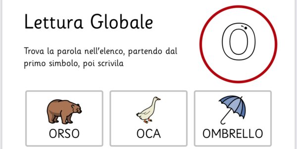 LETTURA GLOBALE LETTERA O