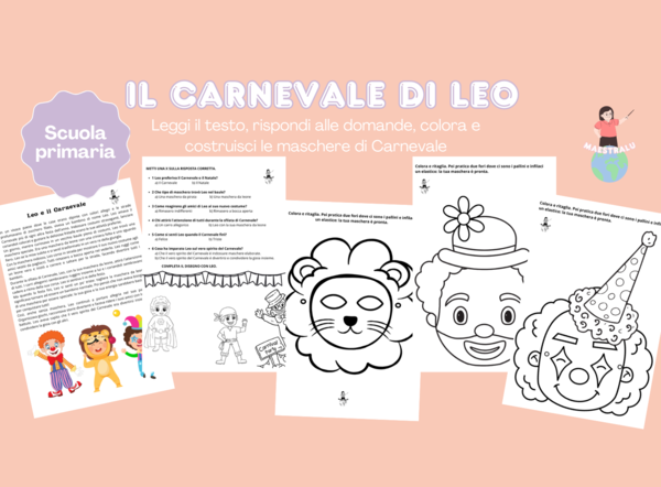Carnevale: lettura e comprensione del testo, costruzione maschera.