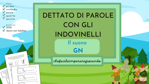 DETTATO DI PAROLE CON GLI INDOVINELLI: IL SUONO GN