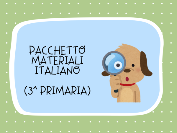 Pacchetto materiali classe terza