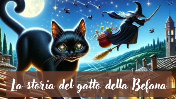 🐈‍⬛ 🧙LA STORIA DEL GATTO DELLA BEFANA 🐈‍⬛ 🧙 - storia illustrata per bambini - testo per attività
