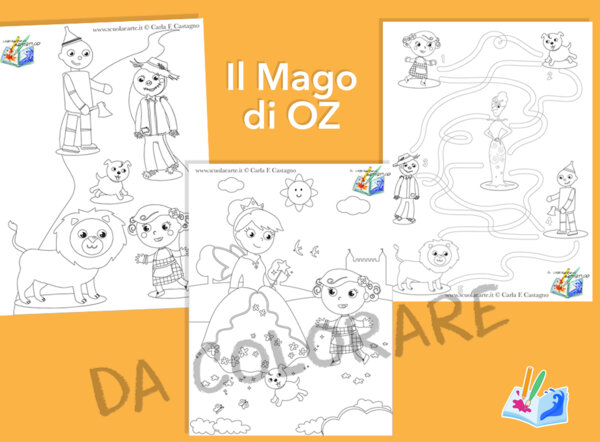Il mago di OZ da colorare