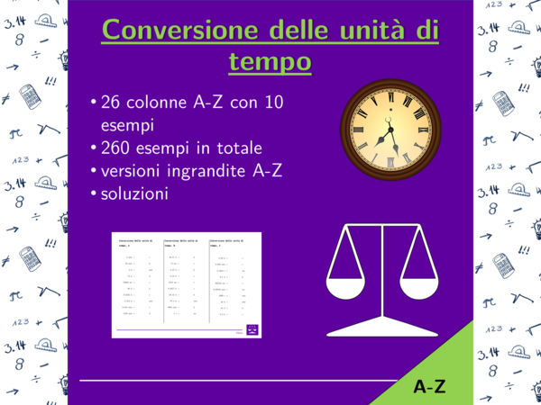 Conversione delle unità di tempo | fisica | 26 colonne