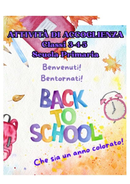 Progetto ACCOGLIENZA - "Ognuno è un colore unico, insieme siamo un capolavoro"