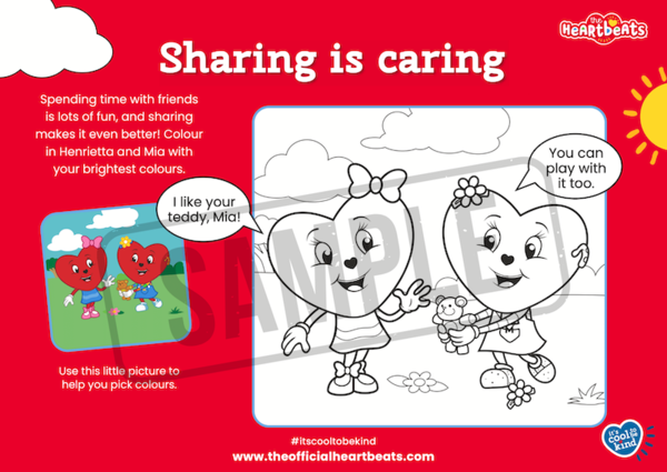 The Heartbeats - Sharing is caring - Colouring