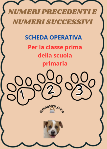NUMERI PRECEDENTI E NUMERI SUCCESSIVI