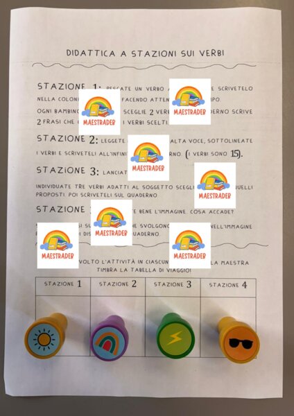 Didattica a stazioni sui verbi