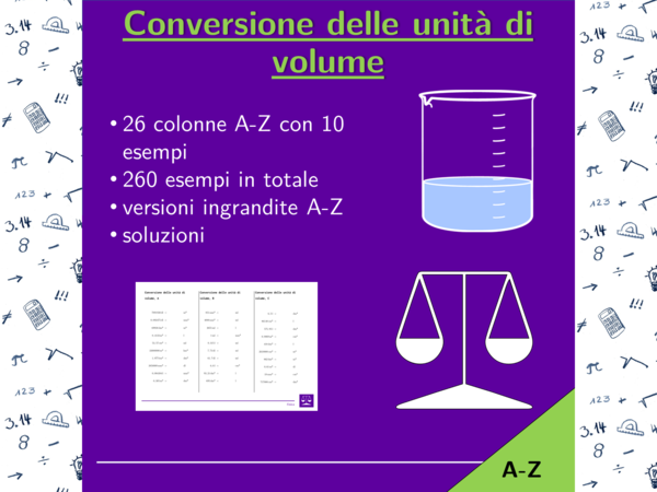 Conversione delle unità di volume | fisica | 26 colonne