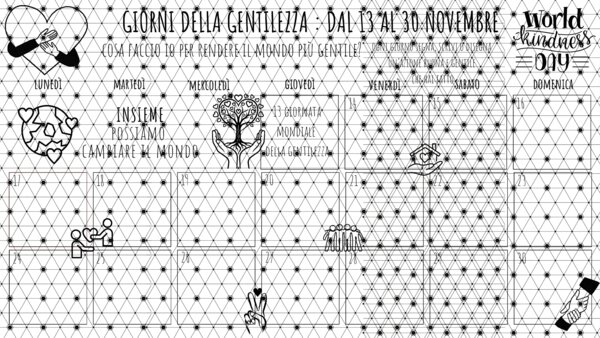 giornata della gentilezza: 18 GIORNI GENTILI + coccarda