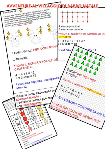 LA MOLTIPLICAZIONE A TEMA NATALIZIO CLASSE TERZA