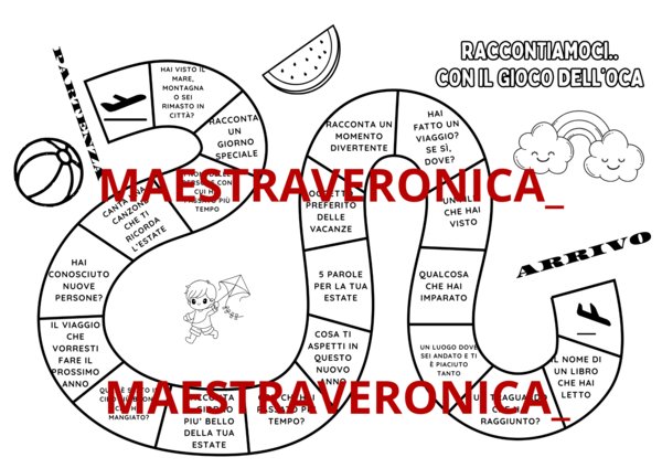 GIOCO DELL'OCA PRIMO GIORNO DI SCUOLA