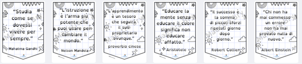 BANDIERINE CON FRASI MOTIVAZIONALI