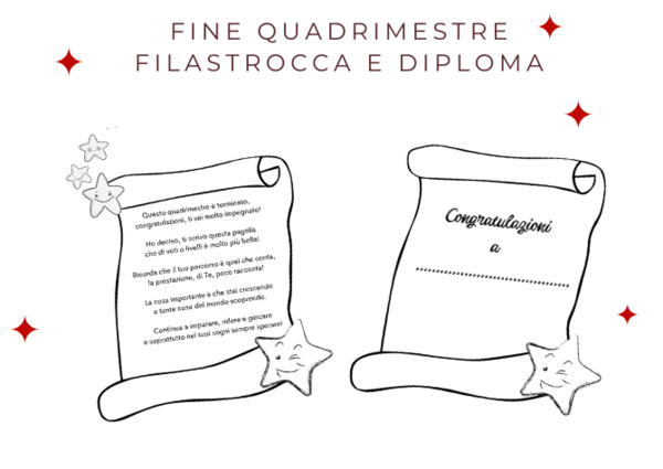 Filastrocche e diplomi di fine quadrimestre