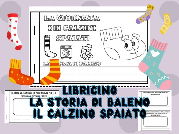 LIBRICINO DEL CALZINO BALENO: Giornata dei Calzini Spaiati! DA COLORARE E LEGGERE