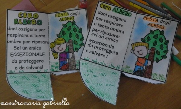 Festa degli alberi: amico albero tridimensionale alunno , alunna