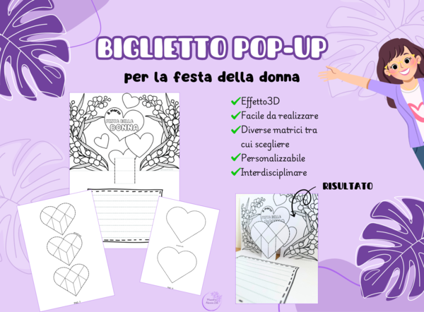 Biglietto POP-UP festa della donna
