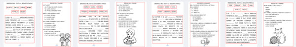 TESTI BUCATI CON DOMANDE DI COMPRENSIONE