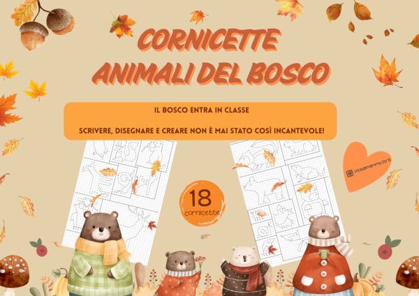 CORNICETTE ANIMALI DEL BOSCO di Vita da Mammestra