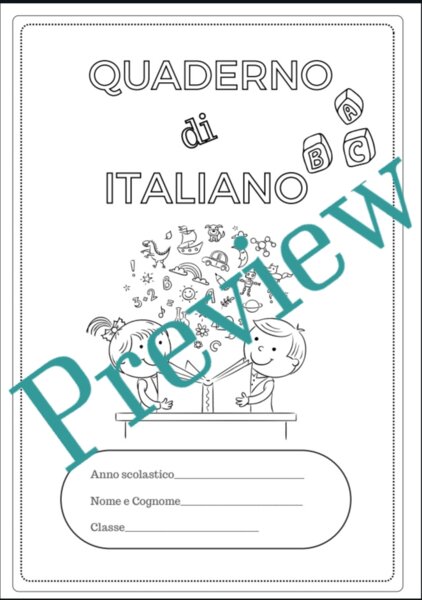 Set completo di copertine per i quaderni della scuola primaria