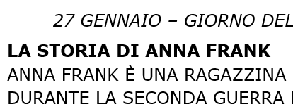 ANNA FRANK- ATTIVITA' SEMPLIFICATA