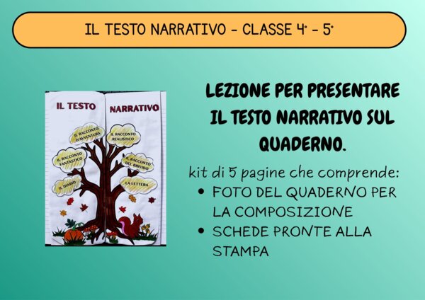 LEZIONE: IL TESTO NARRATIVO - CLASSE 4° - 5°
