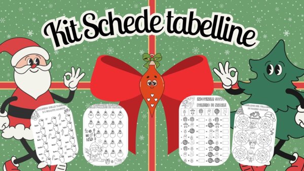 KIT TABELLINE SCHEDE DIDATTICHE NATALIZIE: divertimento assicurato!