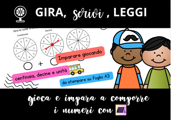 Gira, scrivi e leggi (CENTINAIA, DECINE E UNITA')