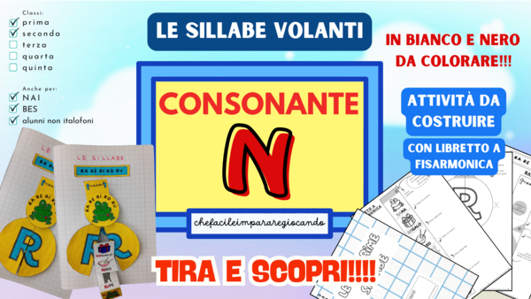 LA N VOLANTE- SILLABE NA NE NI NO NU - CLASSI PRIMA E SECONDA