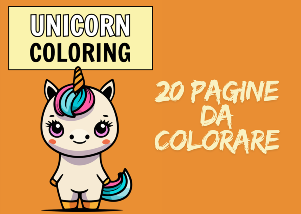 🦄 Un Mondo di Magia: 20 Unicorni "Cute" da Colorare