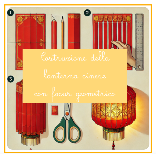 Costruzione della lanterna cinese con focus geometrico; classe 2-5