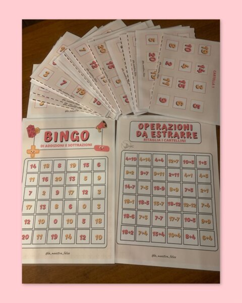 BINGO DI ADDIZIONI E SOTTRAZIONI